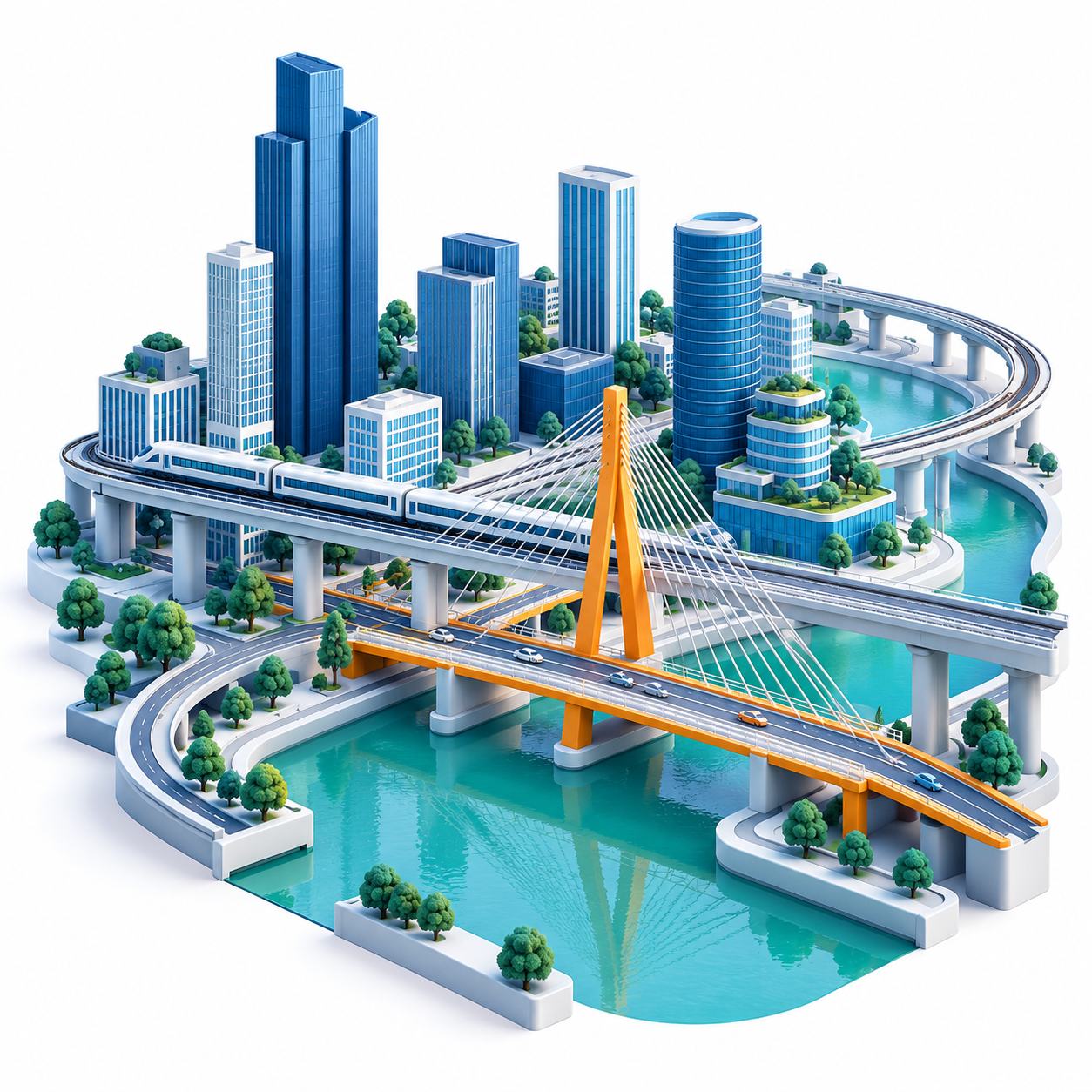 Original 9 October 2026 clay-style conceptual illustration: Japan BIM/CIM and openBIM. Not a product screenshot or verified project model.