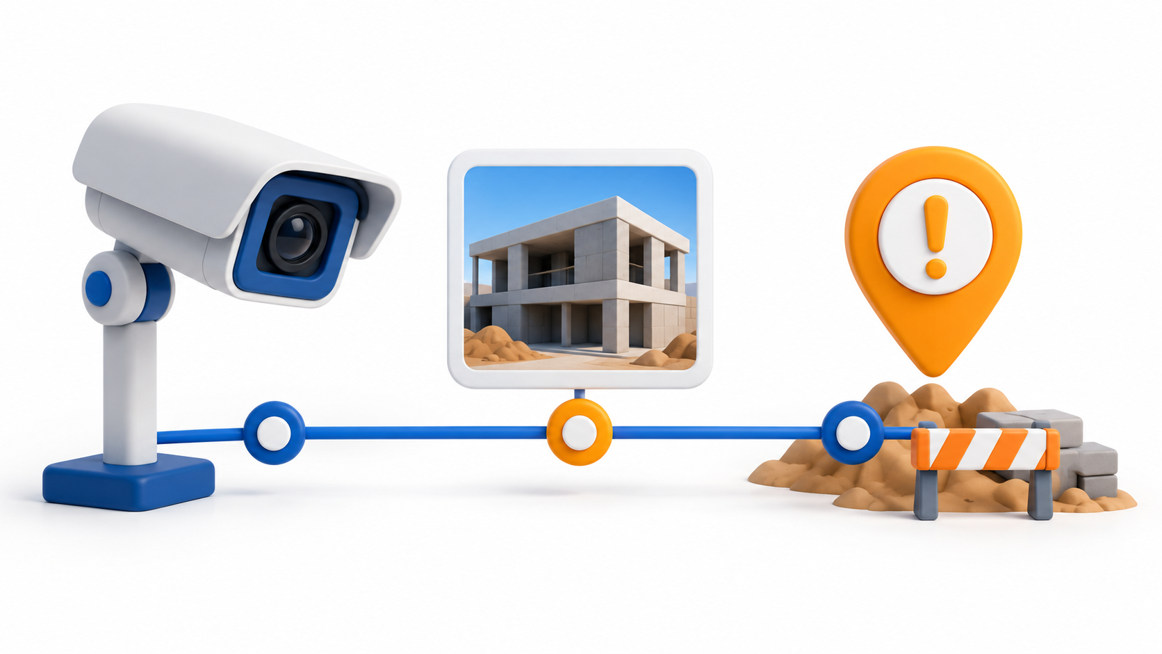 Original AI-generated clay illustration for 22 October 2026: a site camera, dated image timeline and issue marker, illustrating the need to verify image location and capture time.