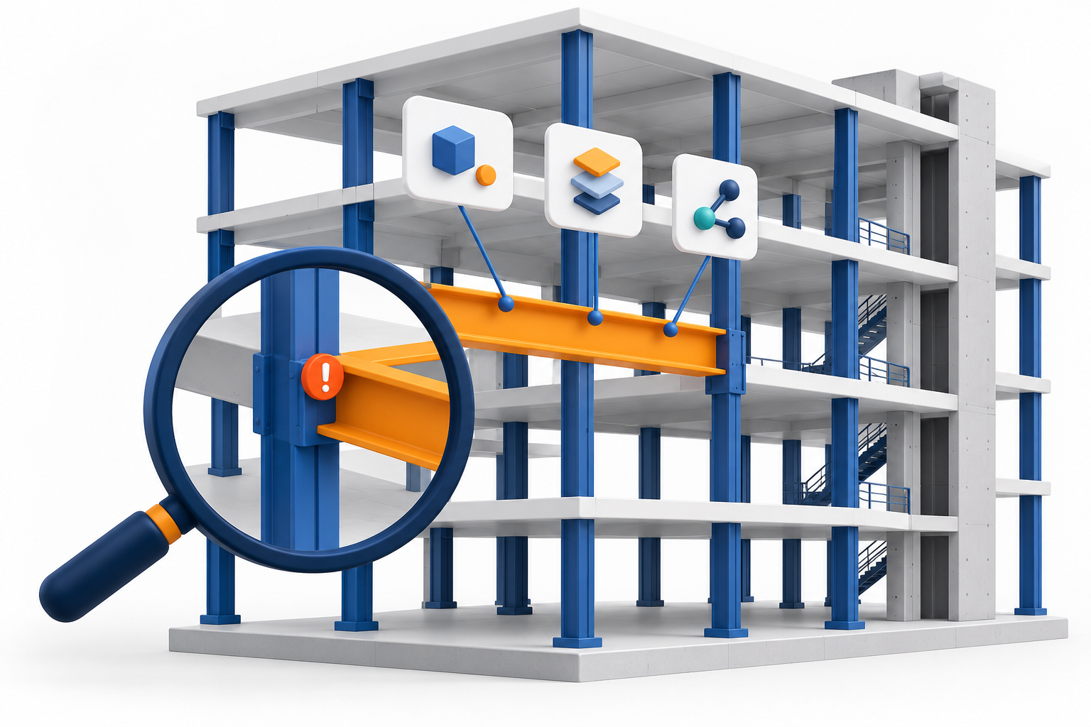Original 10 October 2026 clay-style conceptual illustration: Revizto: object-level data and APIs. Not a product screenshot or verified project model.