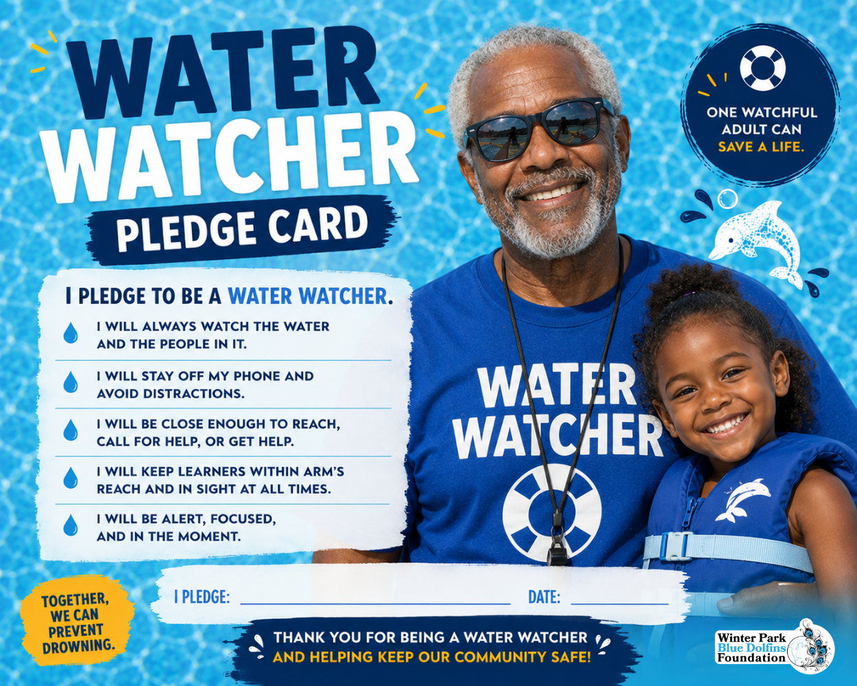image shows a grandparent with a young swimmer