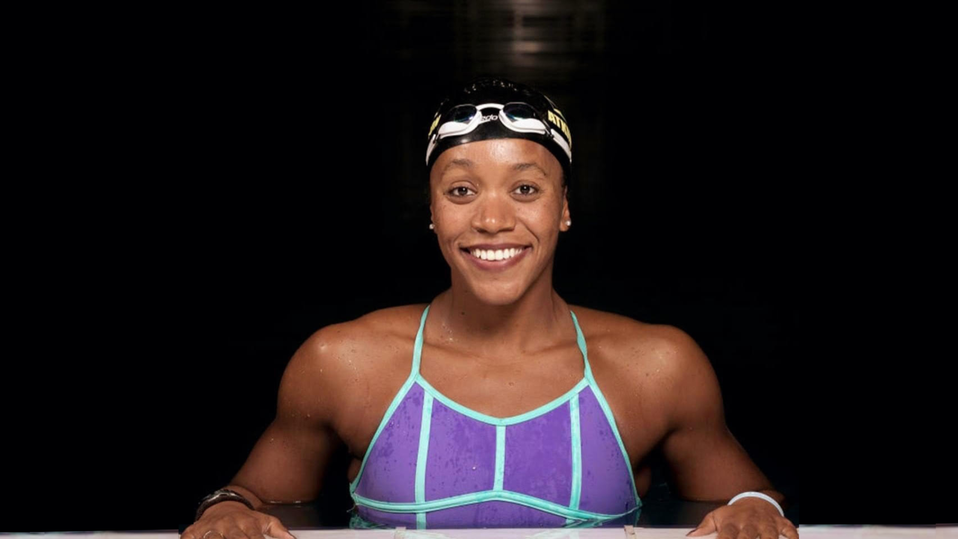Image shows Alia Atkinson, 5x Olymic swimmer and current world record holder