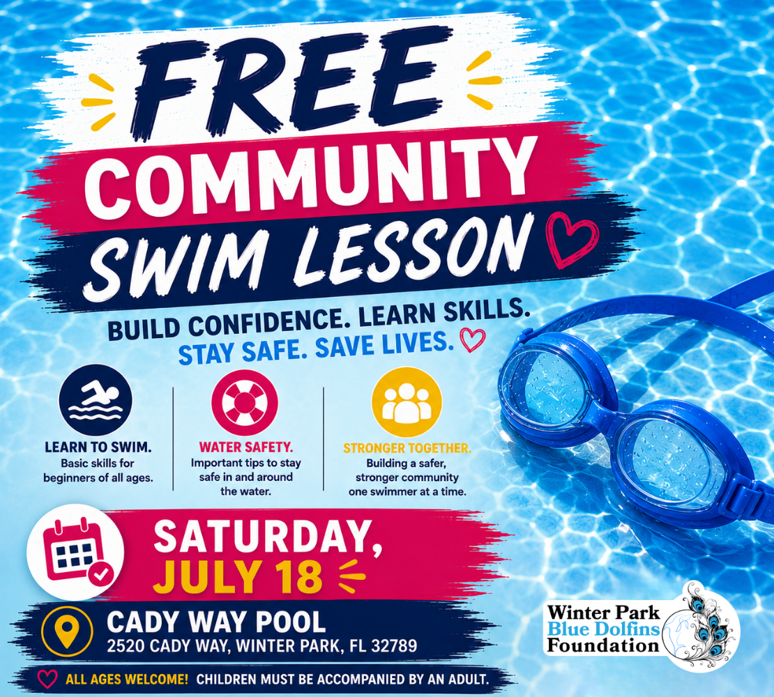 Image says free swim lesson