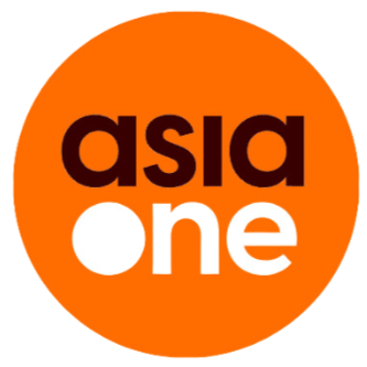 Logo of "Asia One" with orange background and white text