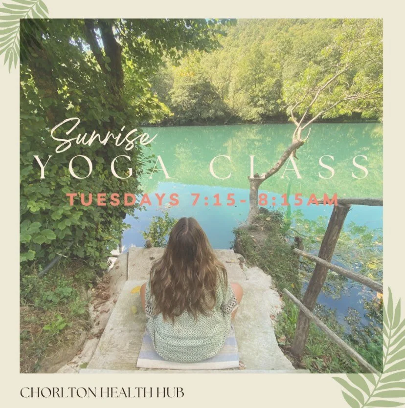 Super excited to have a brand new morning class starting in Chorlton NEXT WEEK

A slightly different take on the Yoga &amp; Coffee; join me @chorlton_health_hub for a morning stretch, wiggle and meditation, plus the option to add on a coffee from @ca