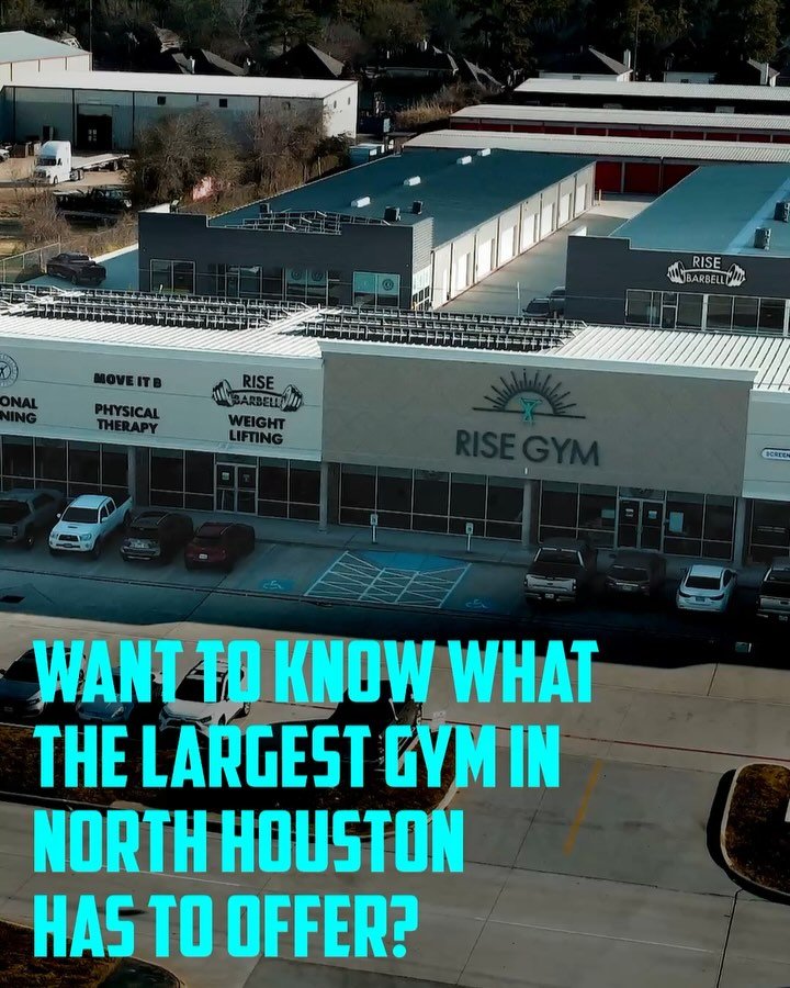 Welcome to Rise Gym 🤝

- 37k Total Square Ft
- 3 Specialized Facilities
- Endless equipment 
- Classes included 

Rise is home to every level and every space of fitness. Whether you are just getting started or continuing the journey we have the spac