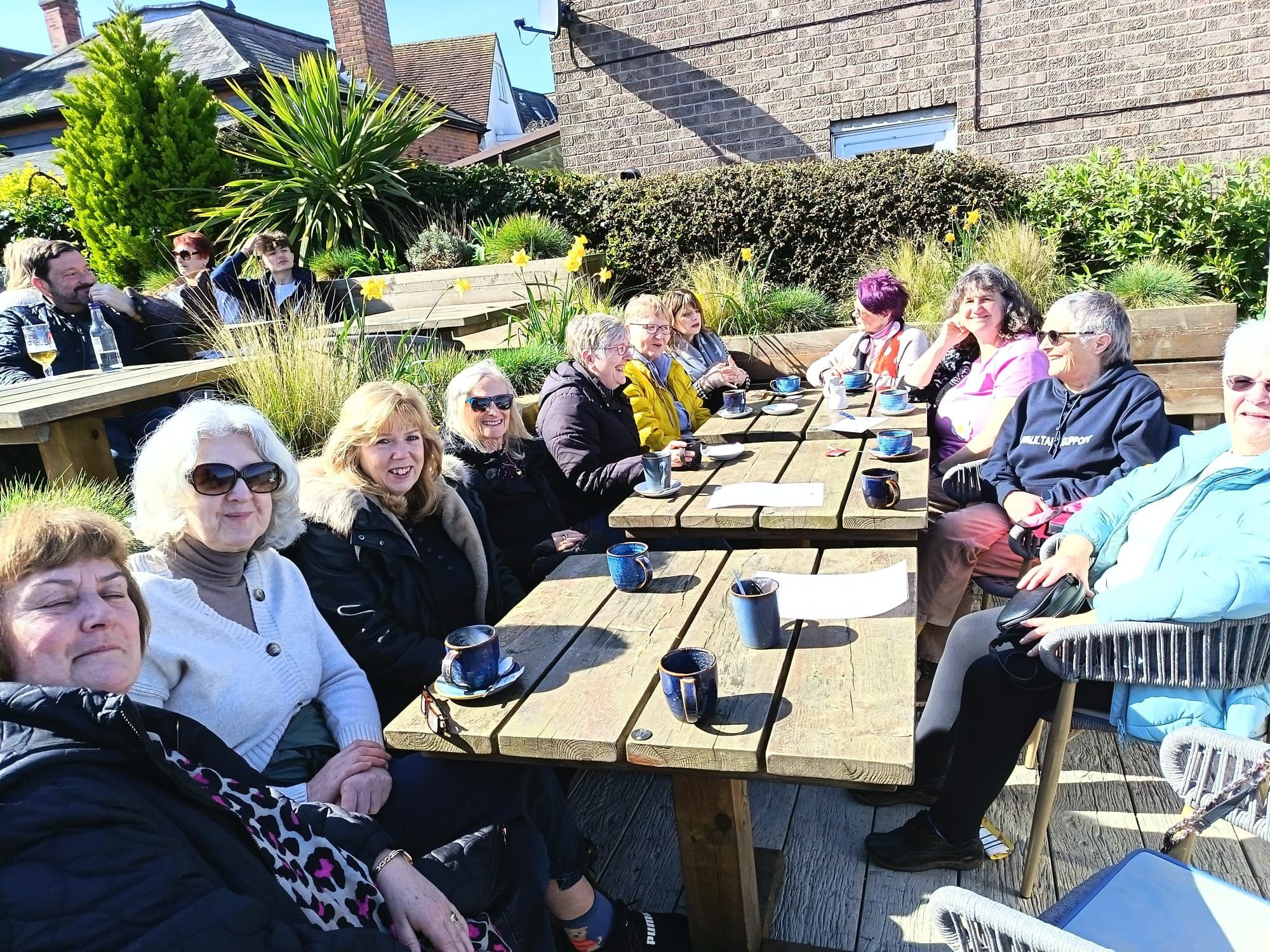Saturdays Manningtree post walk coffee in the sun - March 2026