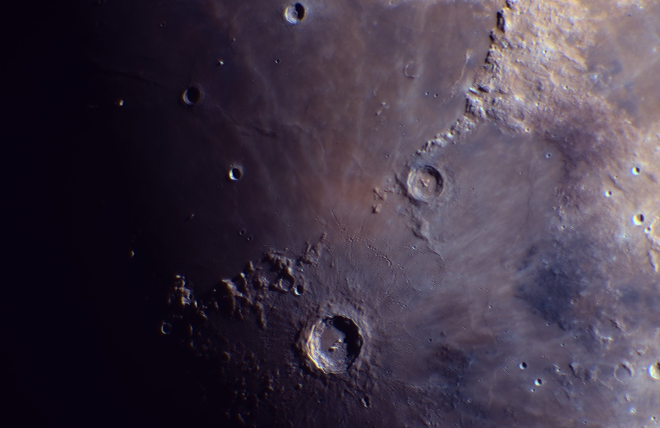 A close-up of the moon