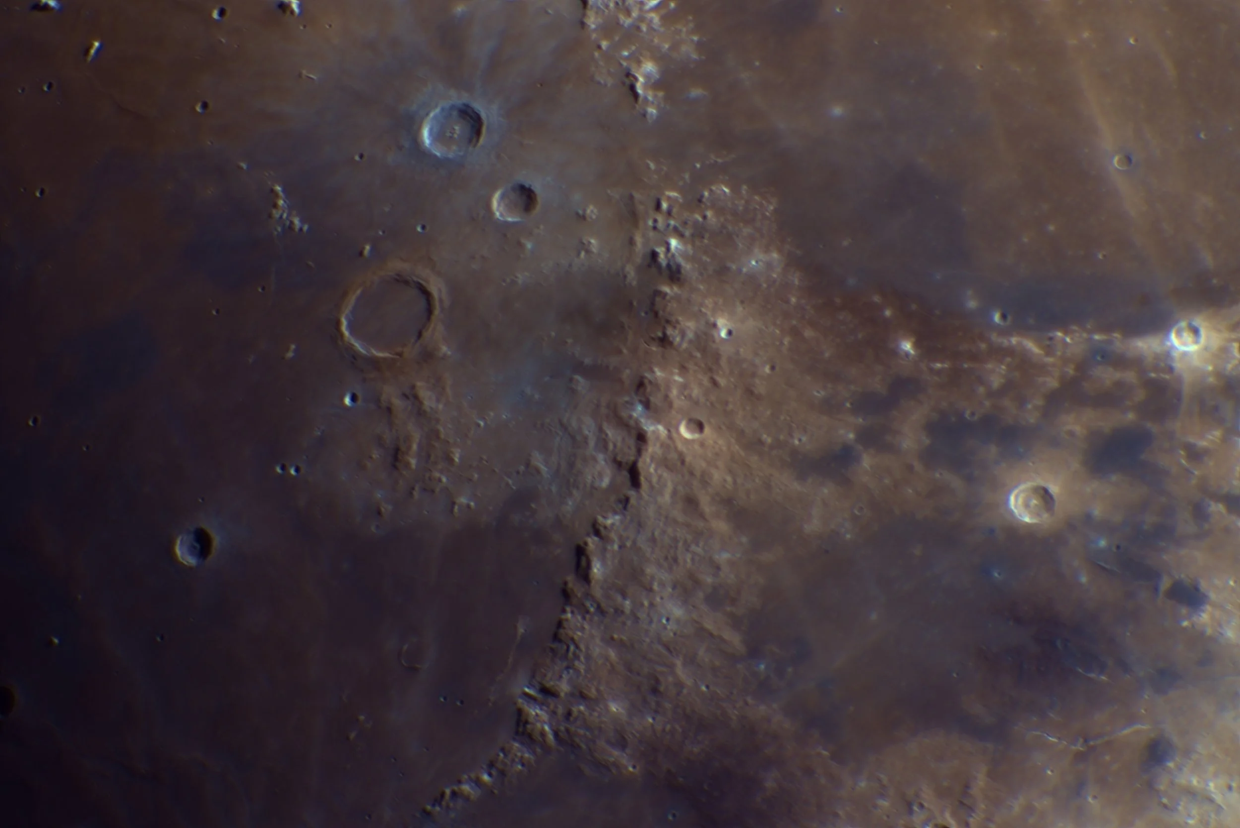 A close-up of the moon