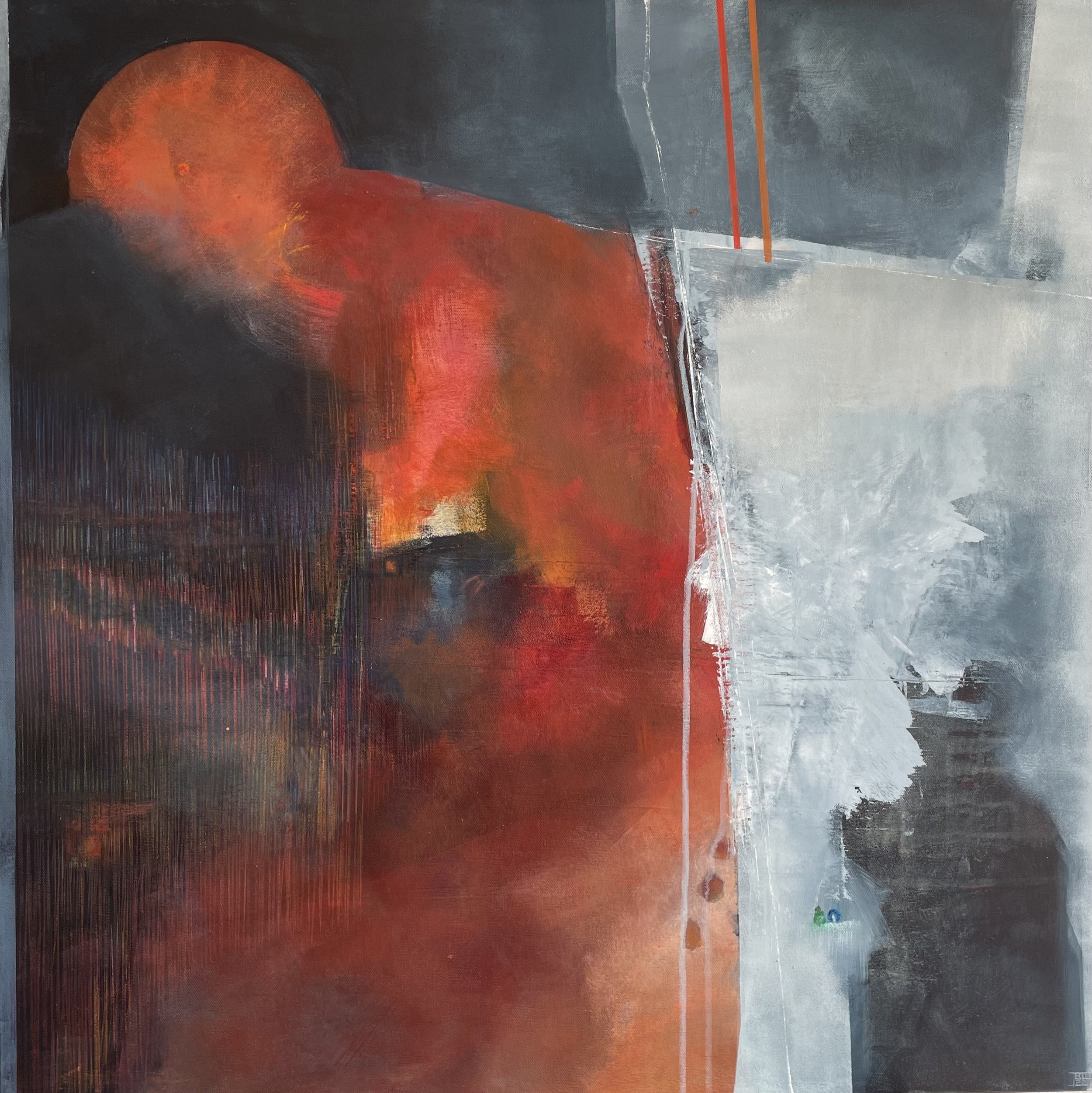 The shadow that follows me, reminding me of my mistakes,even in the brightest moments.
30x30 [Mixed Media On Canvas]
2024
