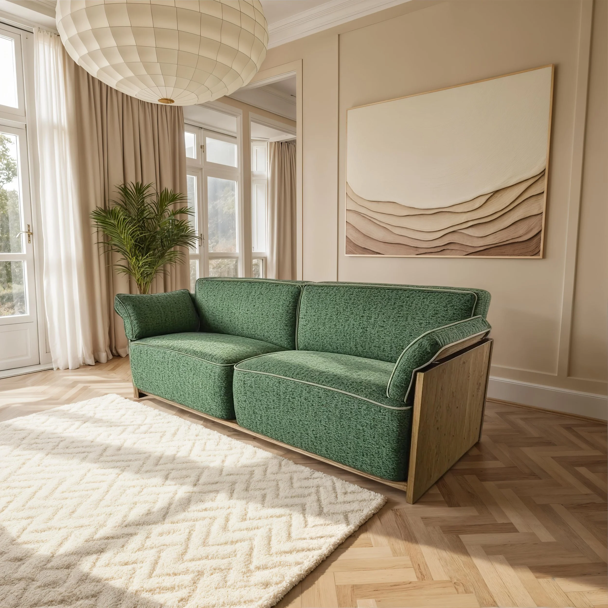 Green C&C Sofa roomset.jpeg