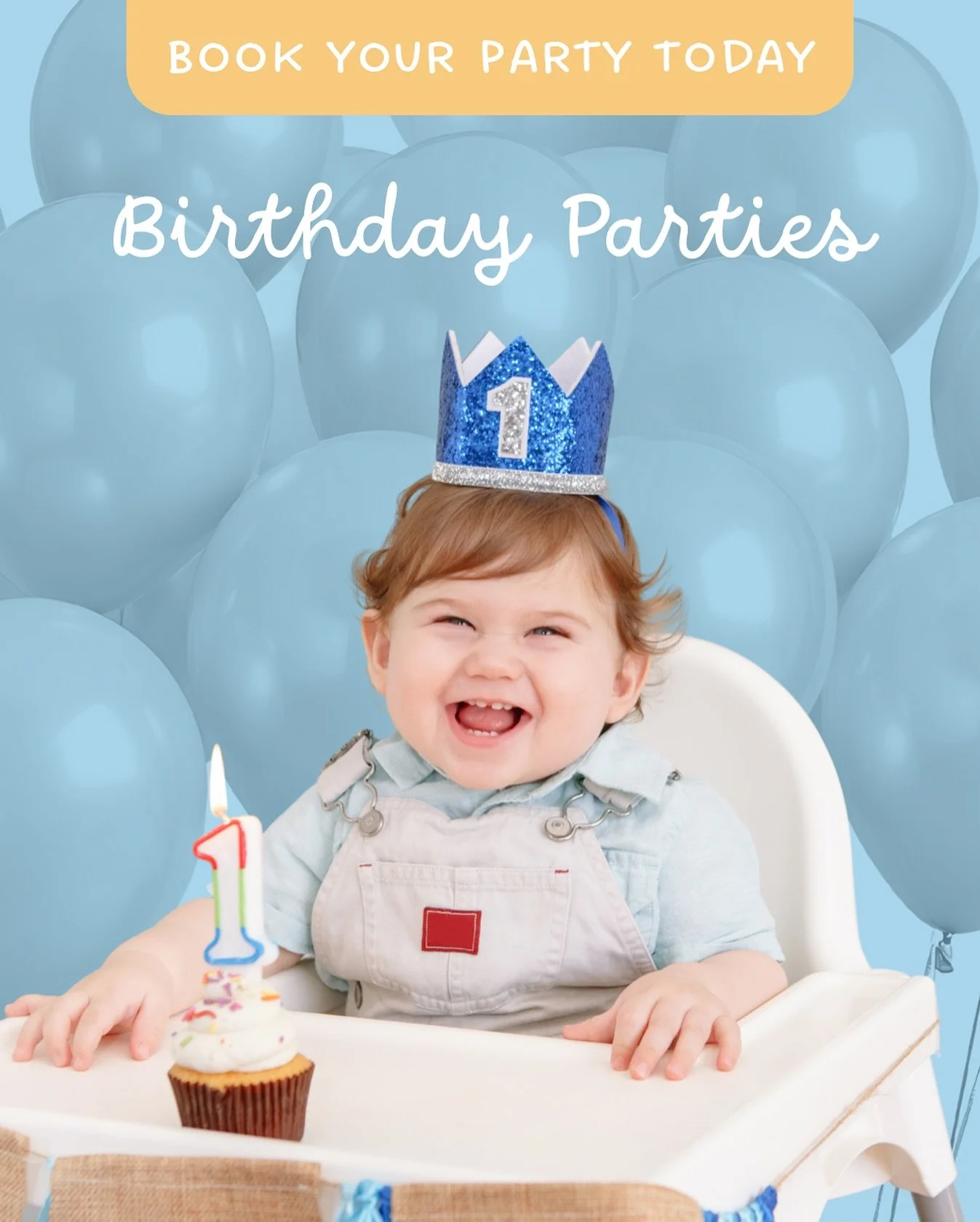 📣We are super excited to announce that we are now offering BIRTHDAY PARTIES!🥳

Celebrate your Birthday Kiddos big day with us 🎉 

Ages 1-5 years Max 20 children

Our Birthday Party includes private use of our beautiful multipurpose room for lots o