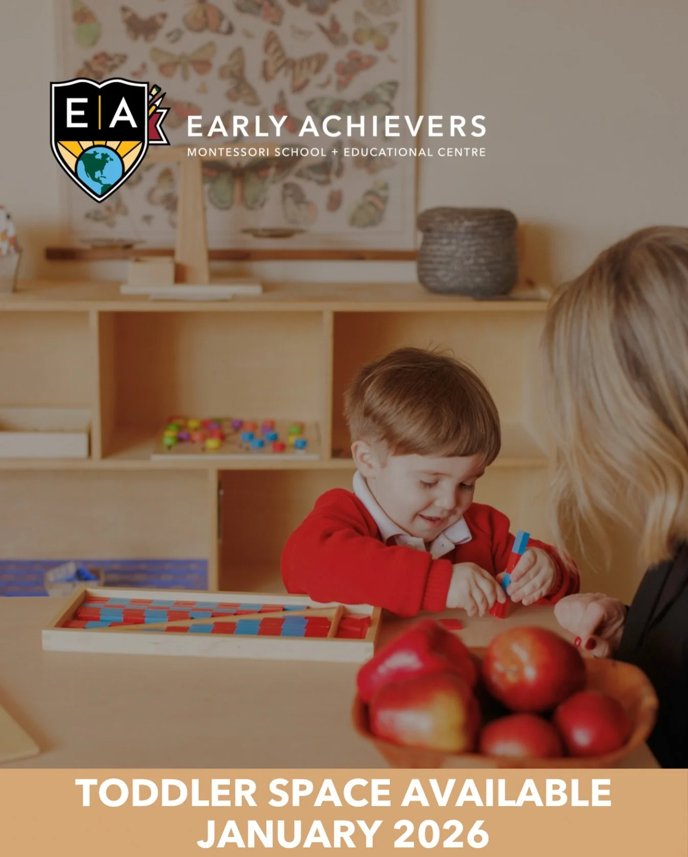 ✨JANUARY 2026 SPACE AVAILABLE✨

Part-Time &amp; Full Time Toddler space available🌱 

Our Balanced Montessori Toddler curriculum offers children a full authentic Montessori education with a balance of traditional educational experiences.

OUR CURRICU