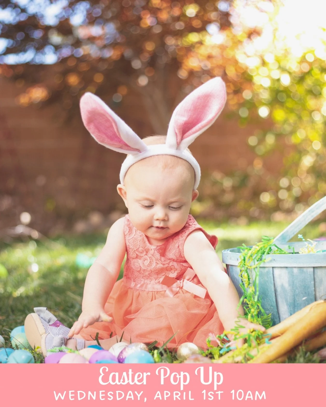 🌸EASTER POP UP🌸
Join our Easter Sensory Play Party🐣 

📆Wed. April 1, 2026
⏰10:00am
👧🏼Children ages 4 months - 18 months 
💲$20

Bring your little ones to our delightful sensory adventure this Easter! This class will engage babies&rsquo; senses 