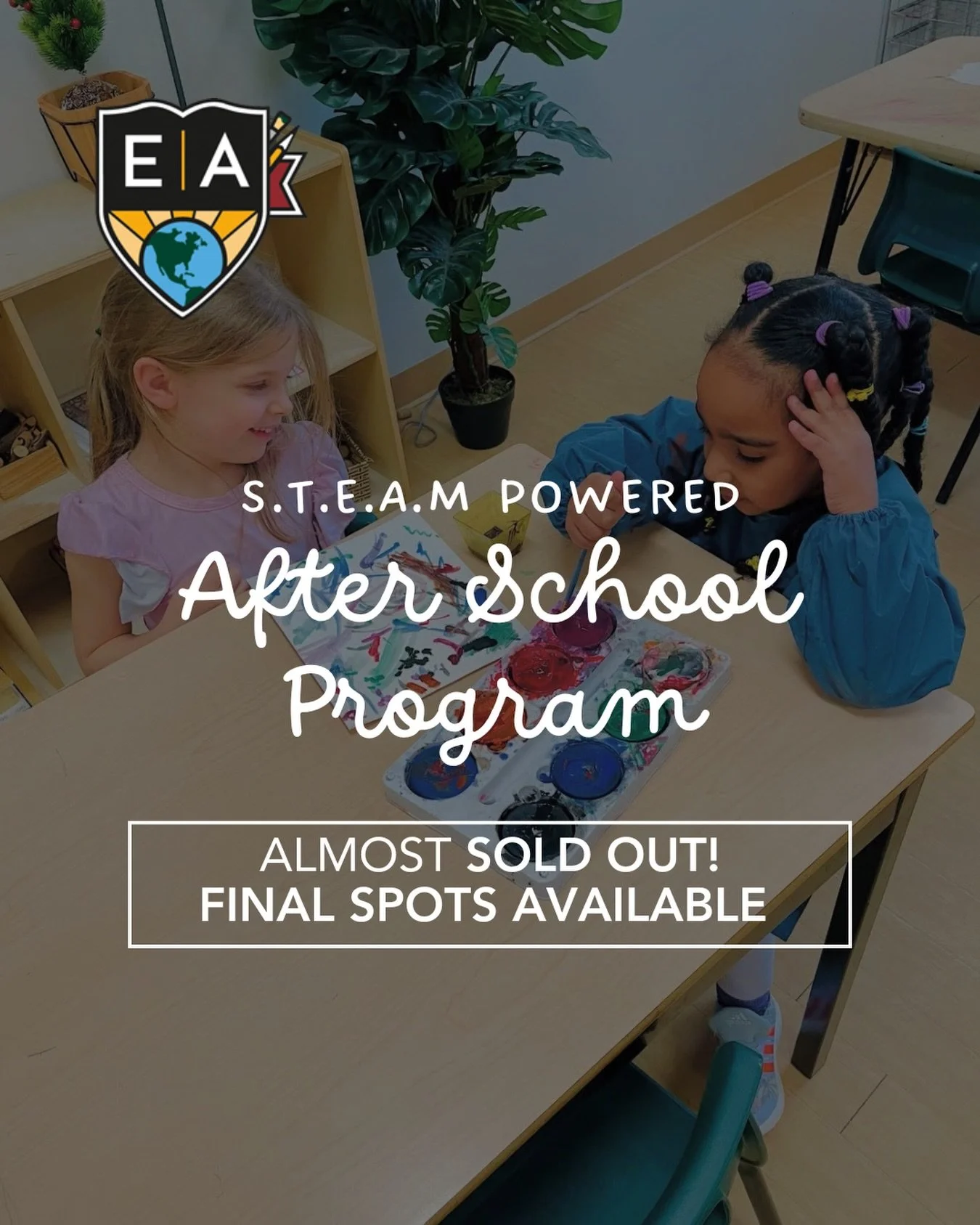 📚Registration is NOW OPEN
for the 2026&ndash;2027 School Year

FINAL SPOTS NOW AVAILABLE

Our S.T.E.A.M.-powered After-School Program keeps children engaged with hands-on learning in Science, Technology, Engineering, the Arts &amp; Mathematics&mdash