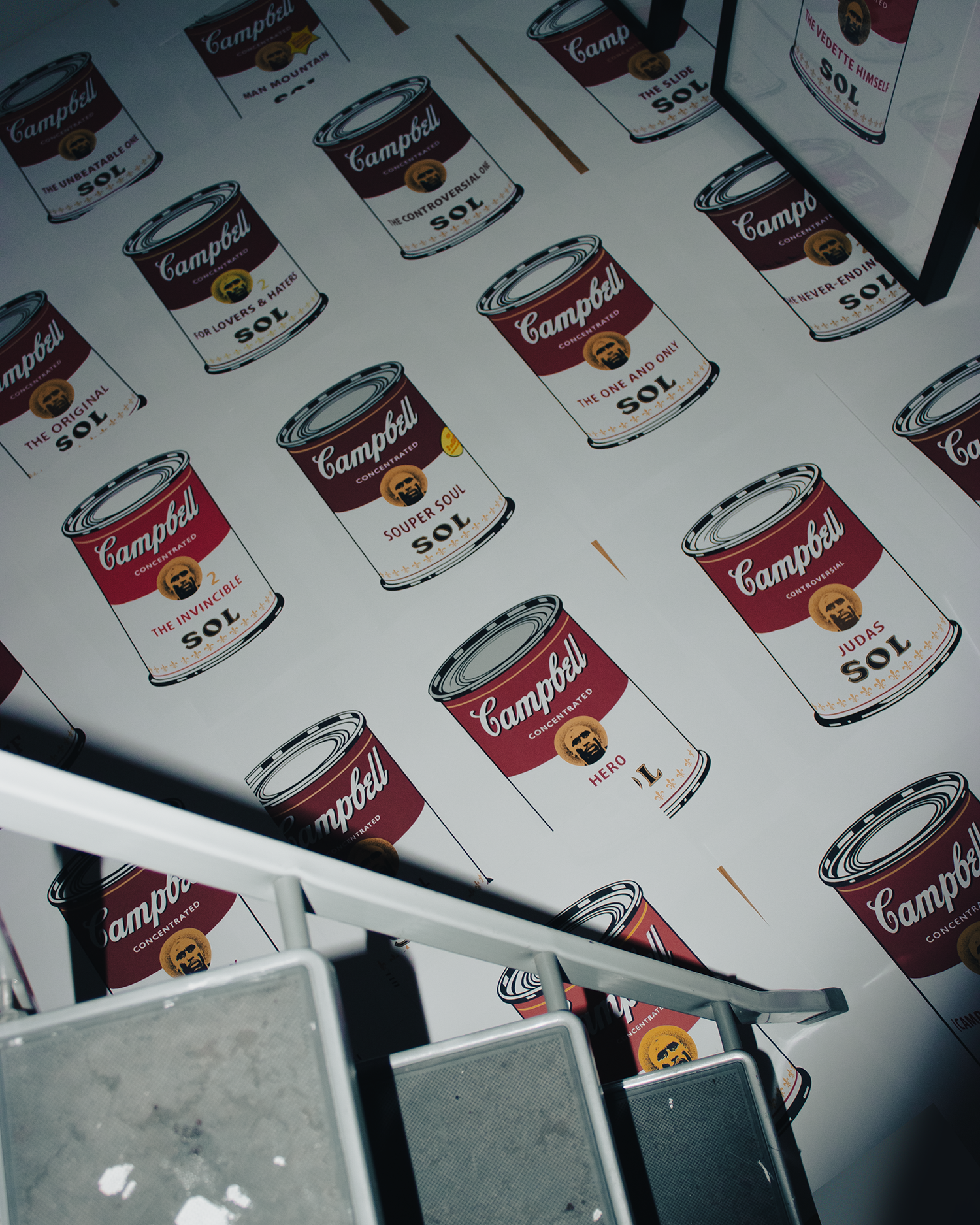 Sol Campbell soup can prints progress