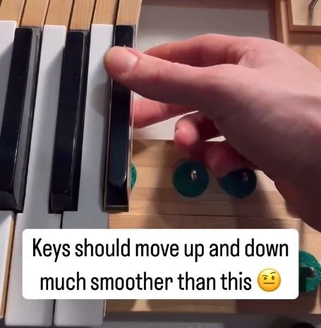 Key repair for sluggish keys