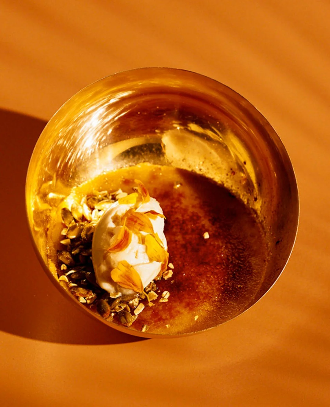 Our Piloncillo Pumpkin Cr&egrave;me Br&ucirc;l&eacute;e combines maple cream with a salted sweet potato crunch, creating a dessert inspired by the golden glow of dusk and the warmth of shared celebrations. ✨

Part of our D&iacute;a de los Muertos cul
