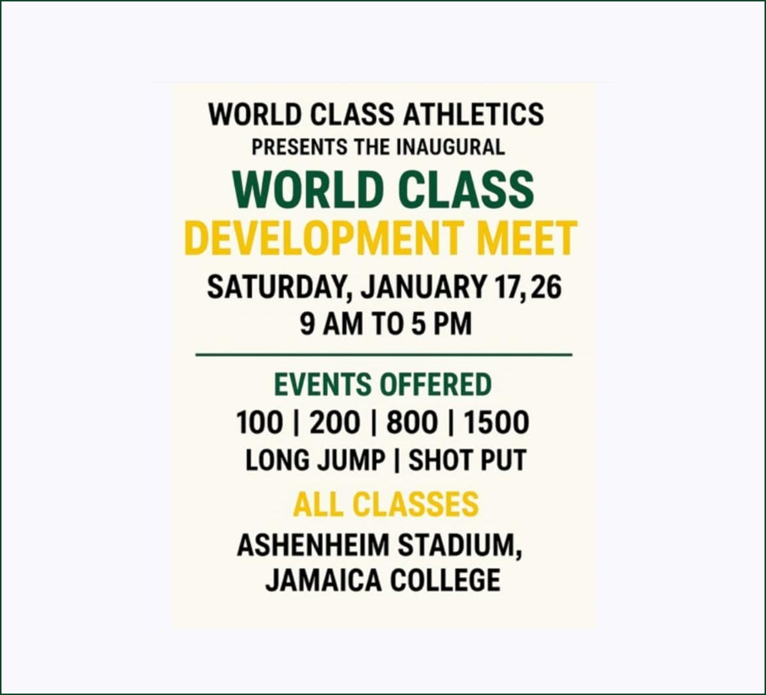 World Class Development Meet