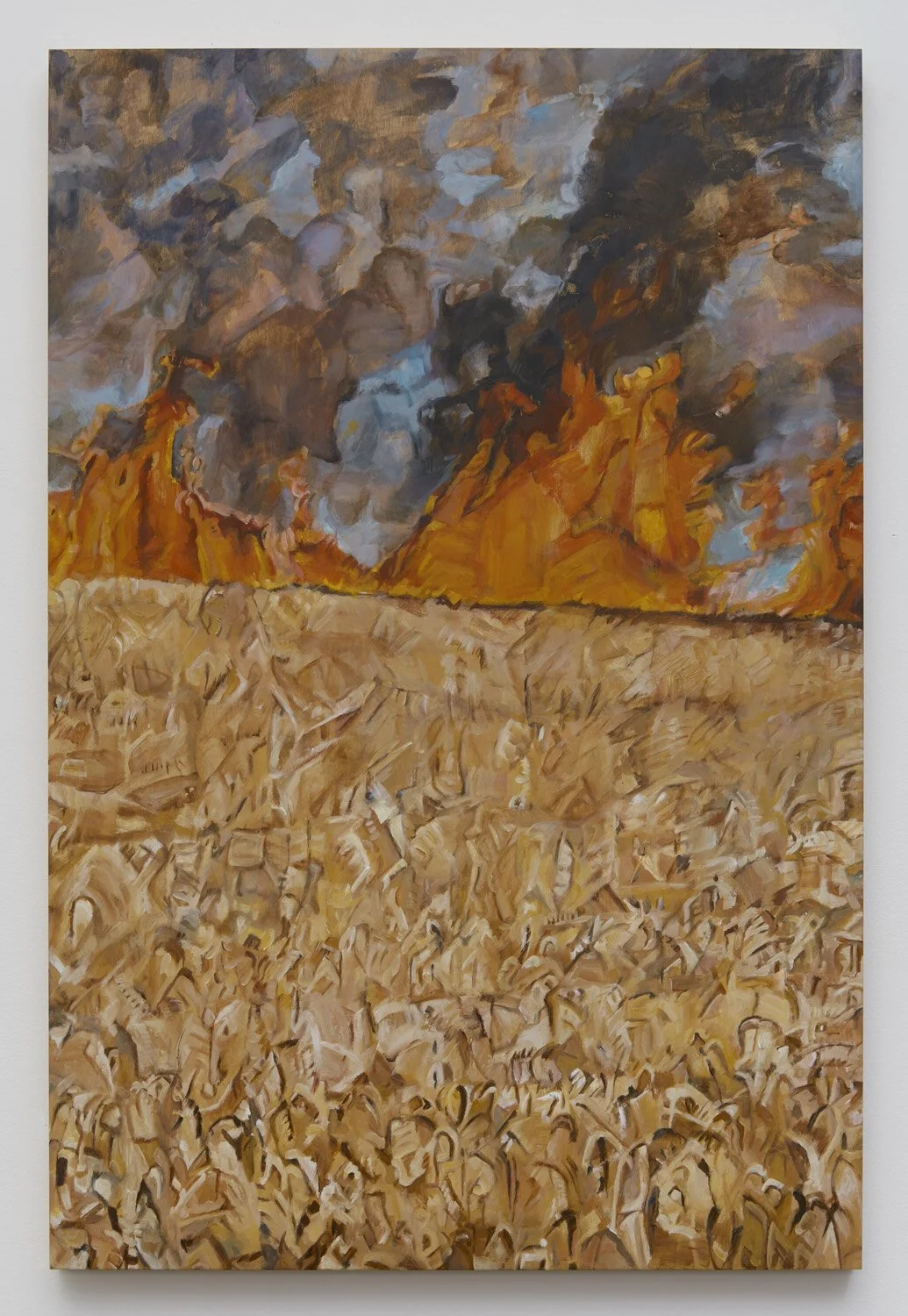  A Burning Field   Acrylic on plywood 30” x 20”, 2019 