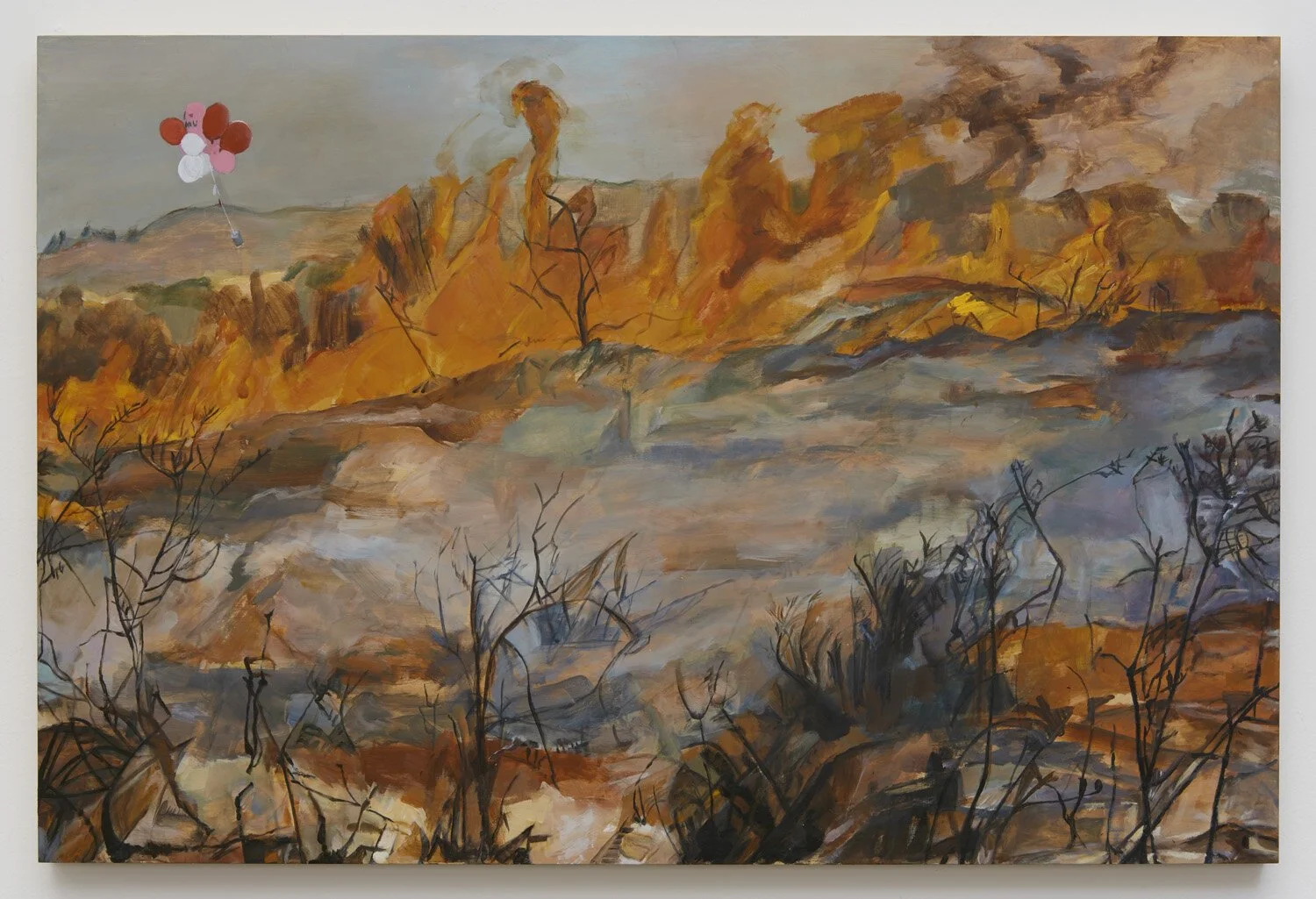  Balloons   Acrylic on plywood 20” x 30”, 2019 