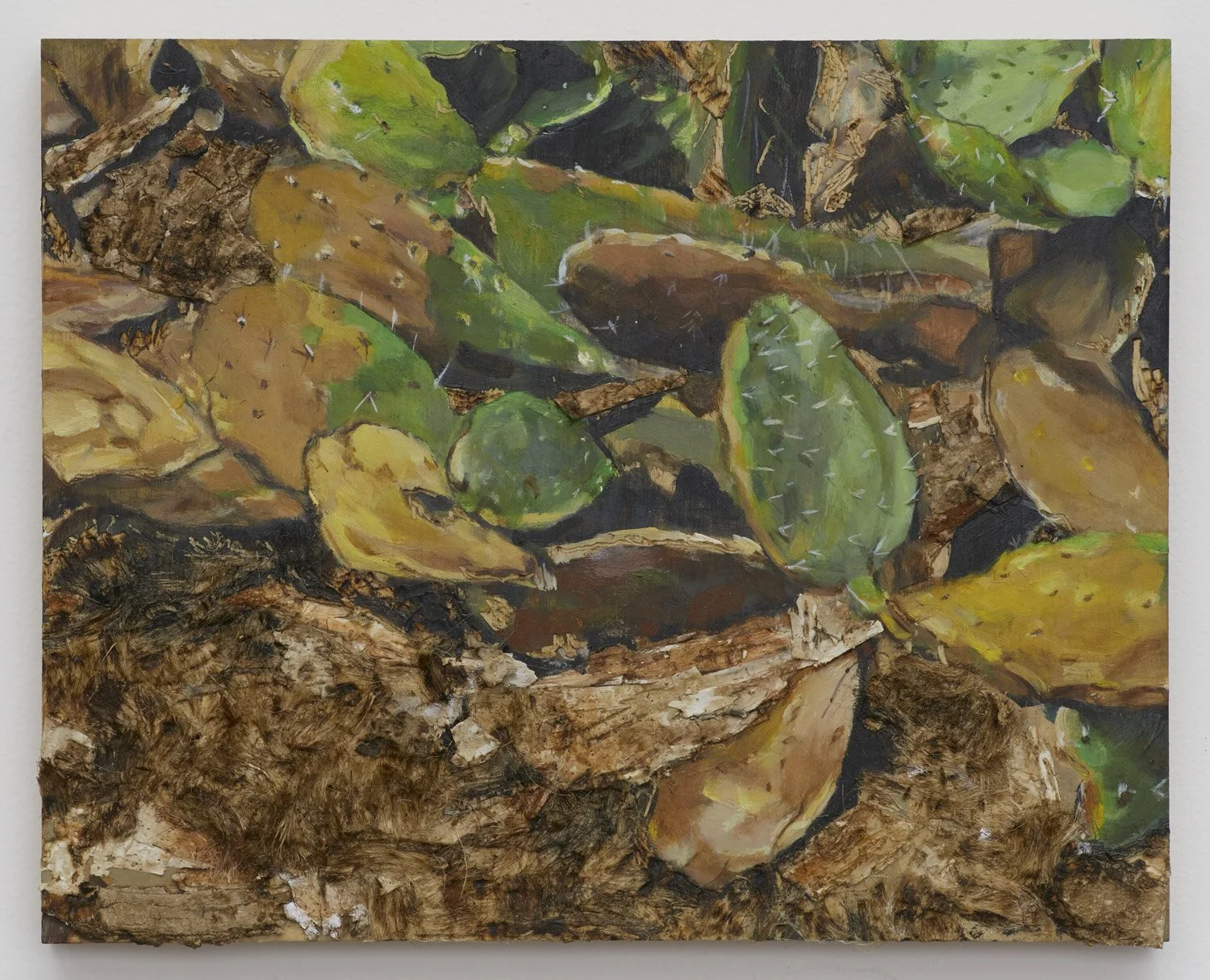  Burnt Cactus   Acrylic and mixed media on plywood 10” x 8”, 2018    