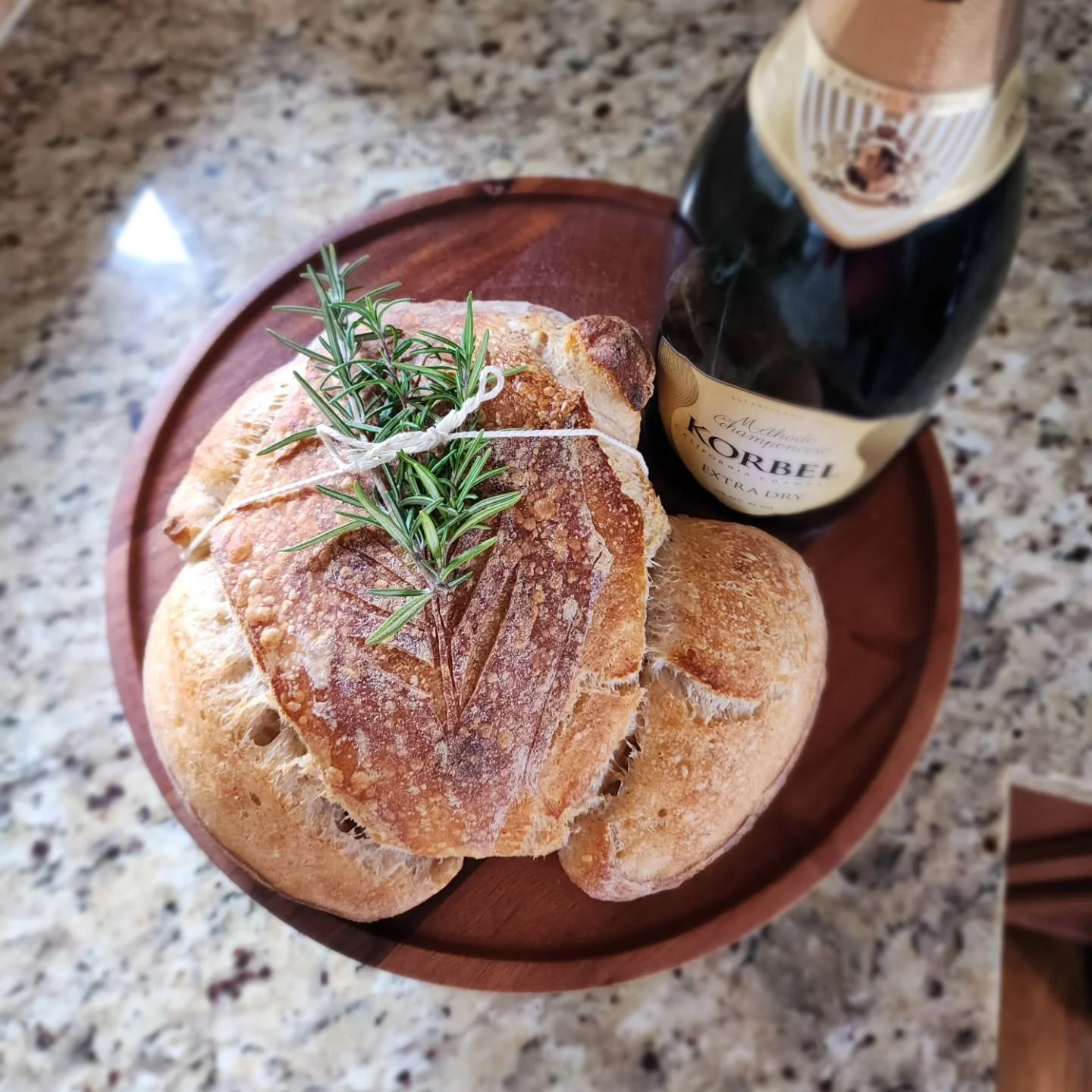 &quot;Bridget, can you bring champagne &amp; bread to Thanksgiving?&quot;

Say less 😉

Have a Happy Thanksgiving, my friends! 🧡

I am bringing some sourdough focaccia &amp; a cranberry orange zest sourdough loaf to tomorrow's dinner 🍊

Friendly re