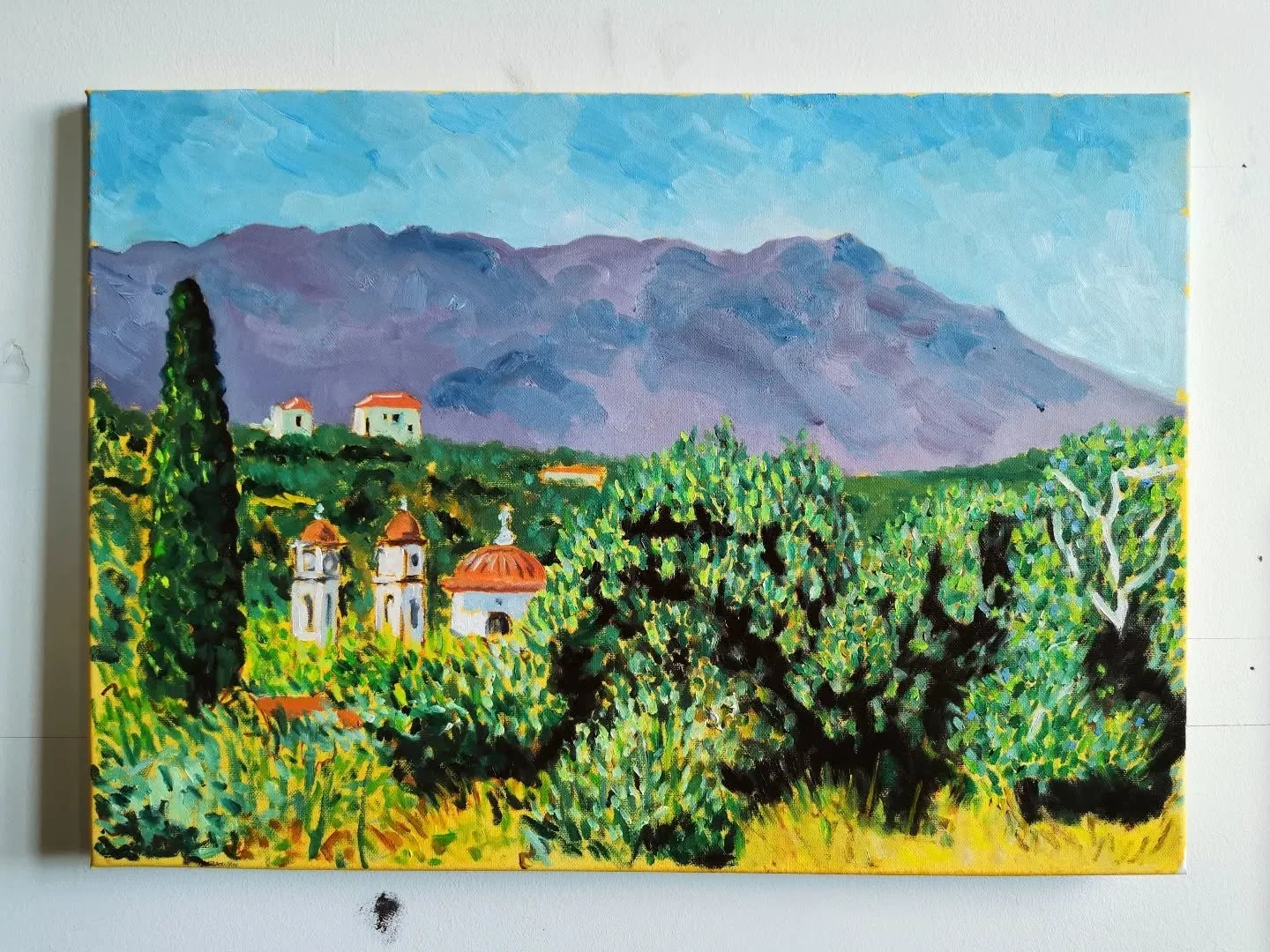 View over Potamida from Komolithi, Western Crete - Oil on Canvas and 59.5cm x 42cm 

#oilpainting #landscapepainting #crete #greece #artistsoninstagram #contemporarypainting #contemporaryart