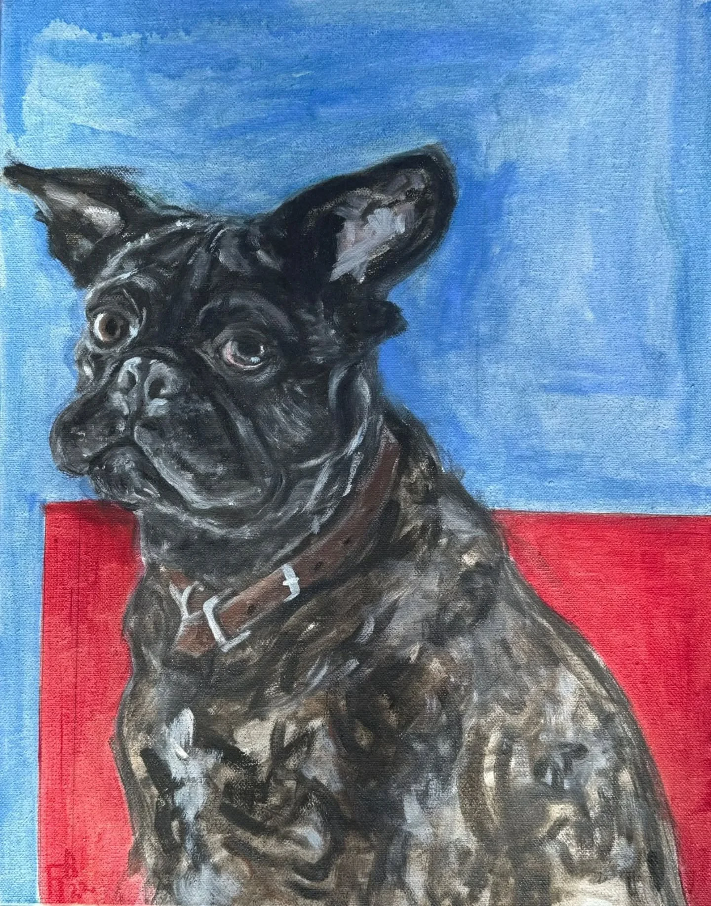 🐕&zwj;🦺🐕🦮🐩🐕 Still have a few spaces left for Christmas pet portraits! Prices start at &pound;175 so drop me a message if you're interested! Here's one from a few years ago of my friend Django who sat for me back in my London daze. 🐕&zwj;🦺🦮🐩