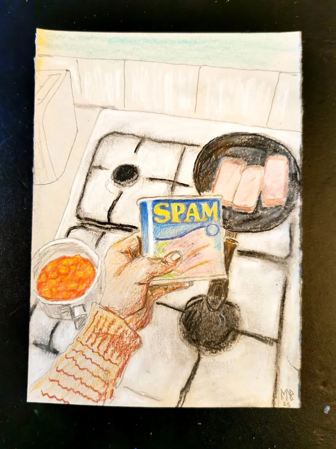 Spam Lunch - mixed media on paper
#spam #spamart