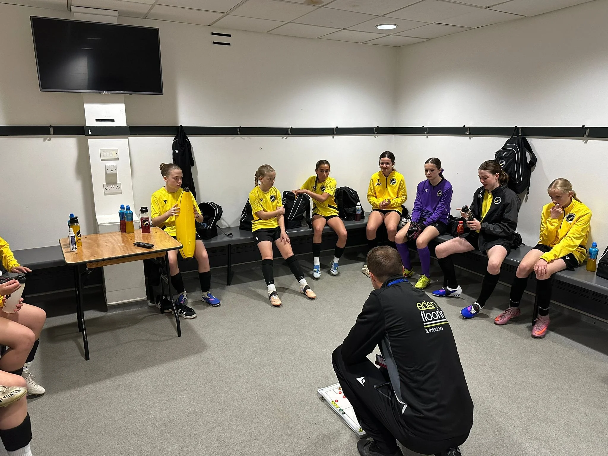 W.Cornwall U12 Girls at the ESFA National Finals in Stoke - coaching session