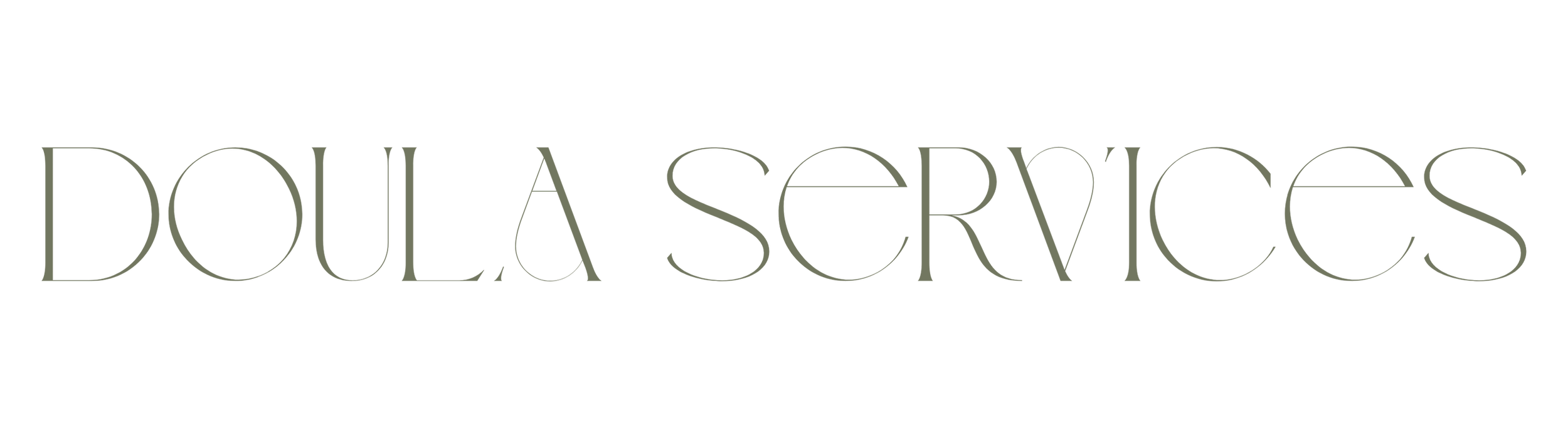 Image with the words 'DOLL, A SERVICES' written in large, thin, black text on a white background.