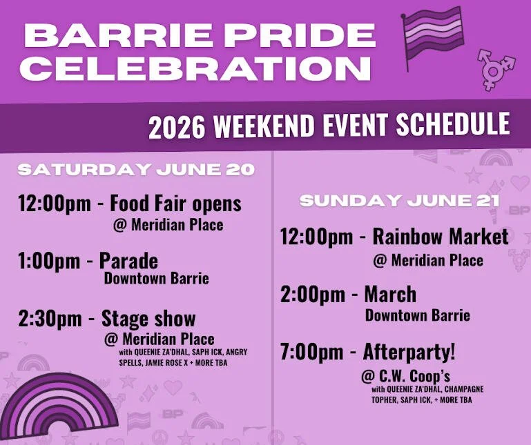 Barrie Pride Weekend 2026 (Sponsored Event)