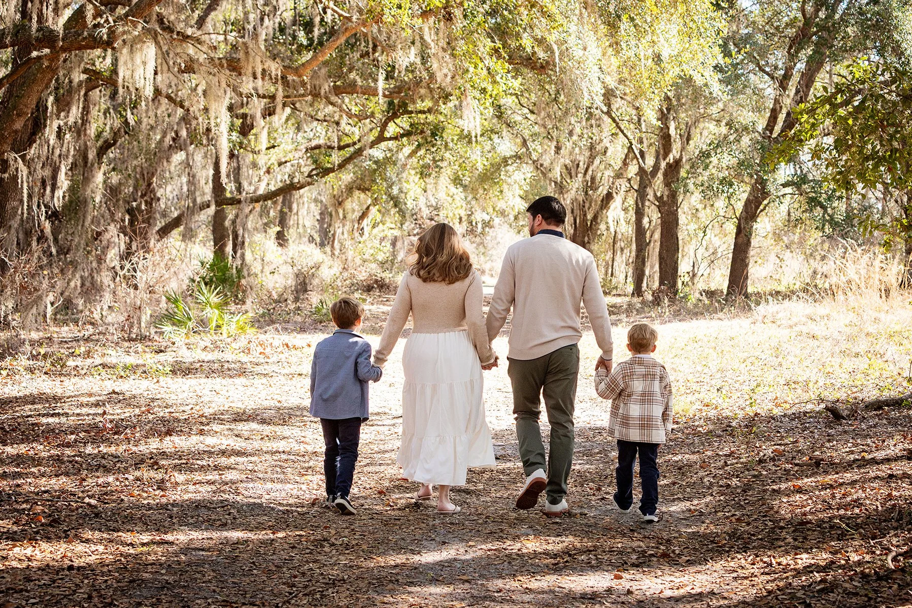 Fall family photography of a family of four