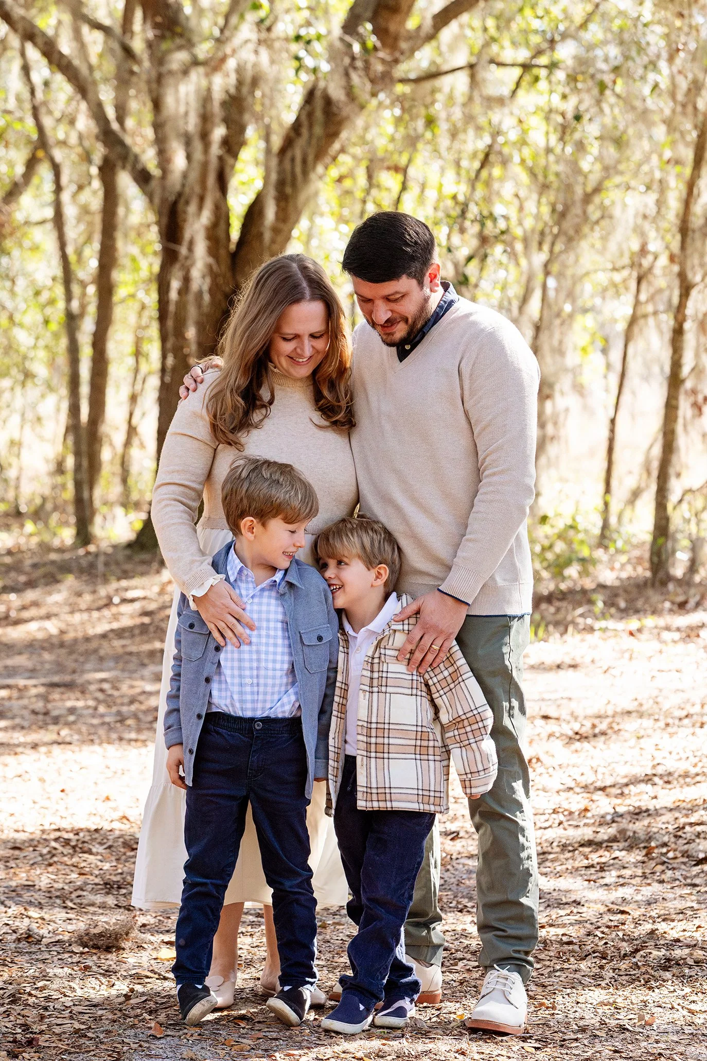 Fall family photography of a family of four