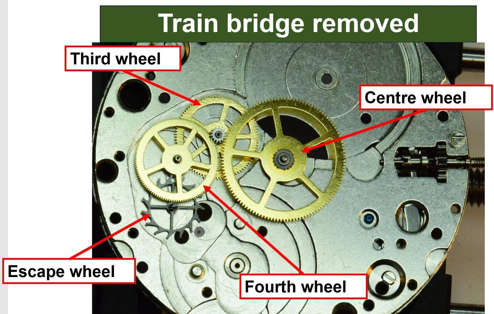 A slide from a fist year slide projected onto the screen in the classroom.jpg