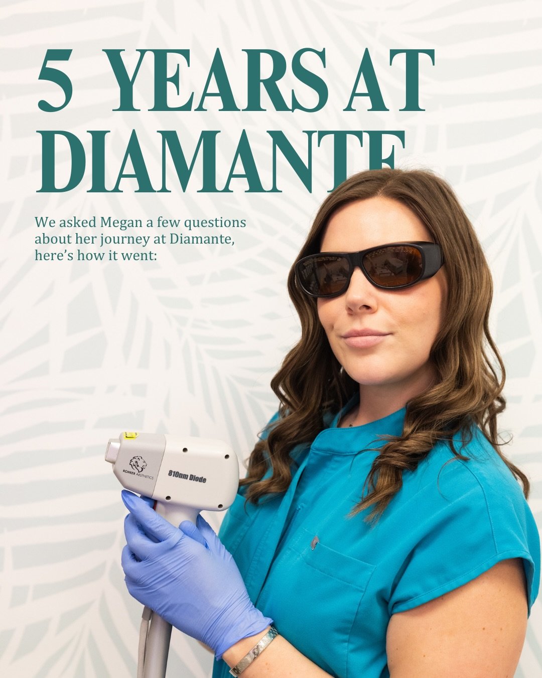 Celebrating 5 incredible years with Megan at Diamante this month! 💎 For the past 5 years, Megan has brought so much passion, talent, positivity, and care to our team and clients. ✨

Thank you for being such an important part of the Diamante family, 