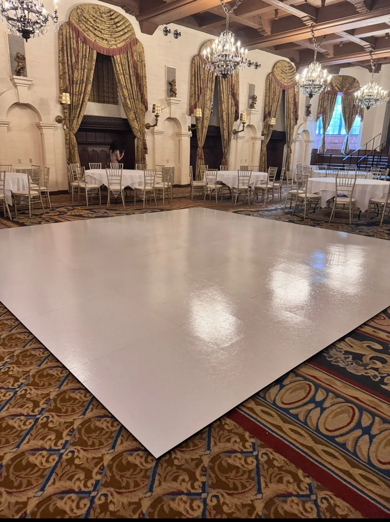 White specialty Dance Floor