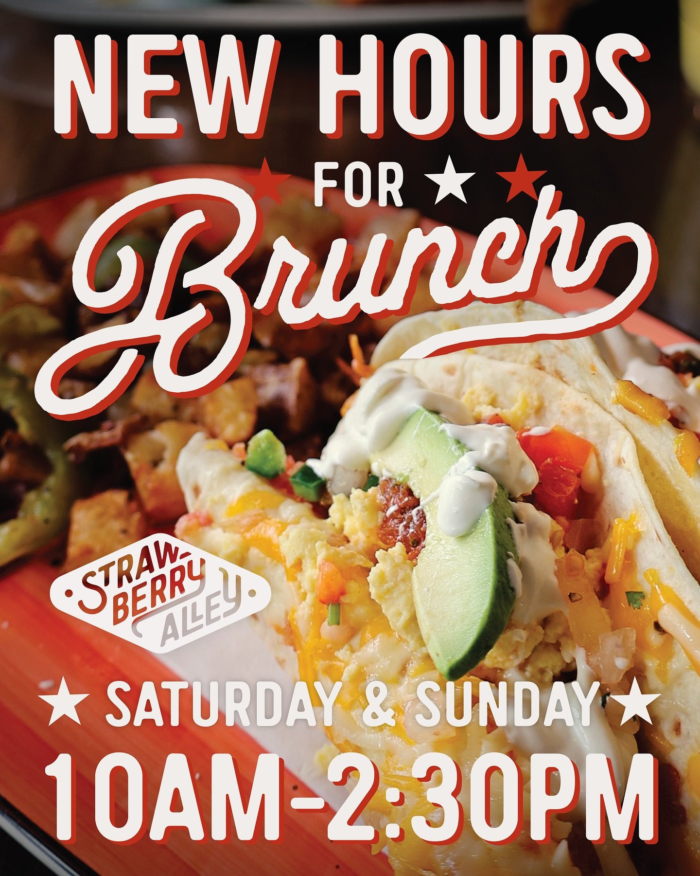 Early birds get the beer-mosas! 🍻 Brunch now starts at 10 AM Saturdays and Sundays.

And don&rsquo;t forget &mdash; 🎶 Join us for Bluegrass Brunch every Saturday. Brunch + bluegrass = the Saturday you didn&rsquo;t know you needed.

See you this wee