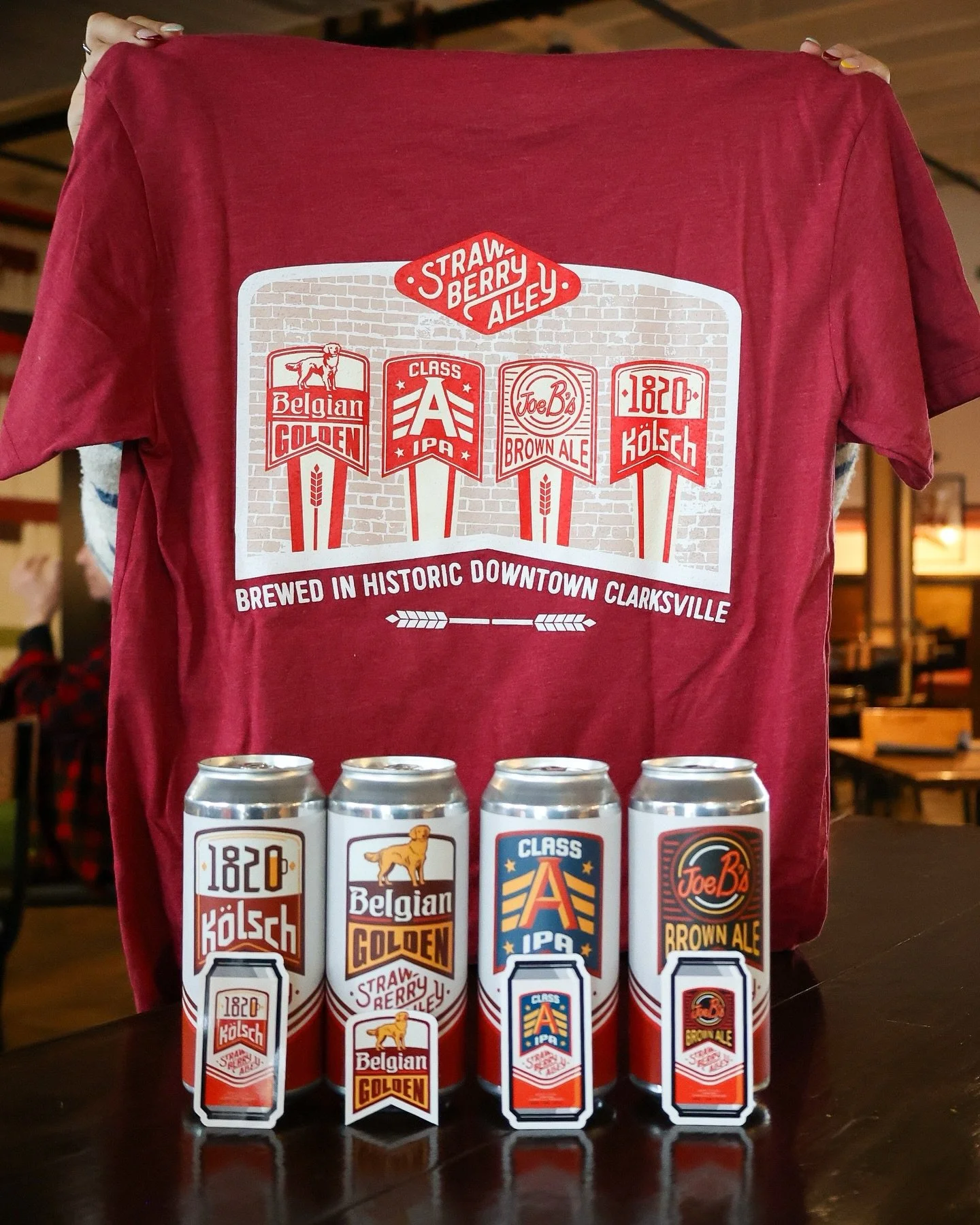 Every pint at Strawberry Alley Ale Works tells a story that starts right here in Clarksville. 🍺

Our brews were inspired by the people, places, and history that built this city, from the strawberries that once grew on our street, to the factory that