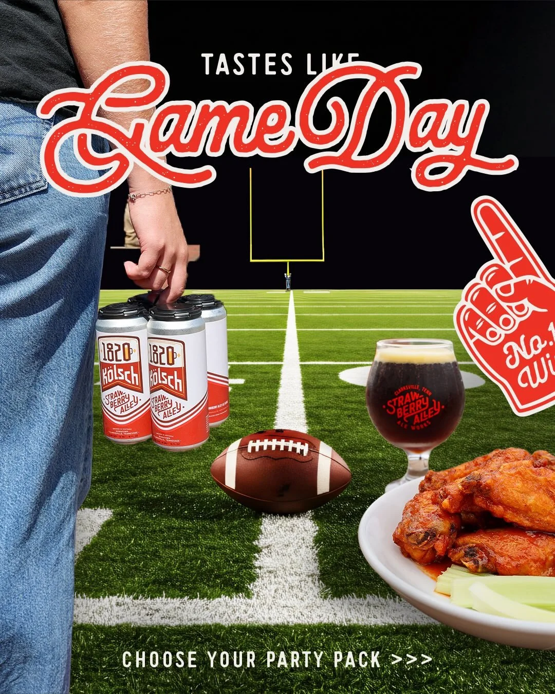 Hosting the Big Game? We&rsquo;ve got the food (and the beer deals) to make your watch party a win. 🏈🍻

Choose your play: 
No.1 Sideline Snack 
No. 2 Double Coverage 
No. 3 Full Blitz

Party packs loaded with wings, pizza, pretzels, beer, and more 