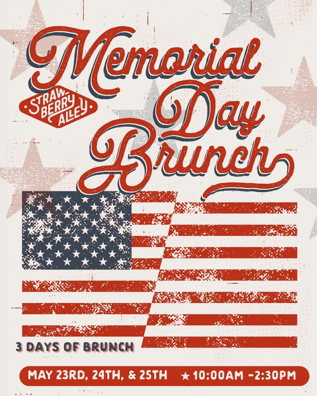 Mark your Calendar: May 23rd- 25th!🇺🇸

Brunch? All. Weekend. Long. 
We&rsquo;re kicking off Memorial Day weekend with three days of scratch-made brunch!

🍳 Brunch starts at 10:00 | saaleworks.com