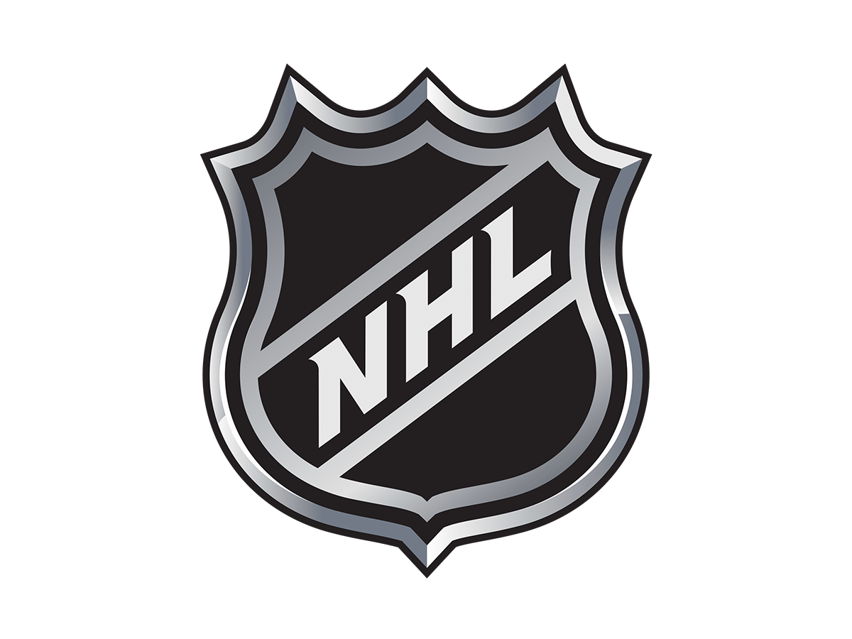NHL logo with a black background.