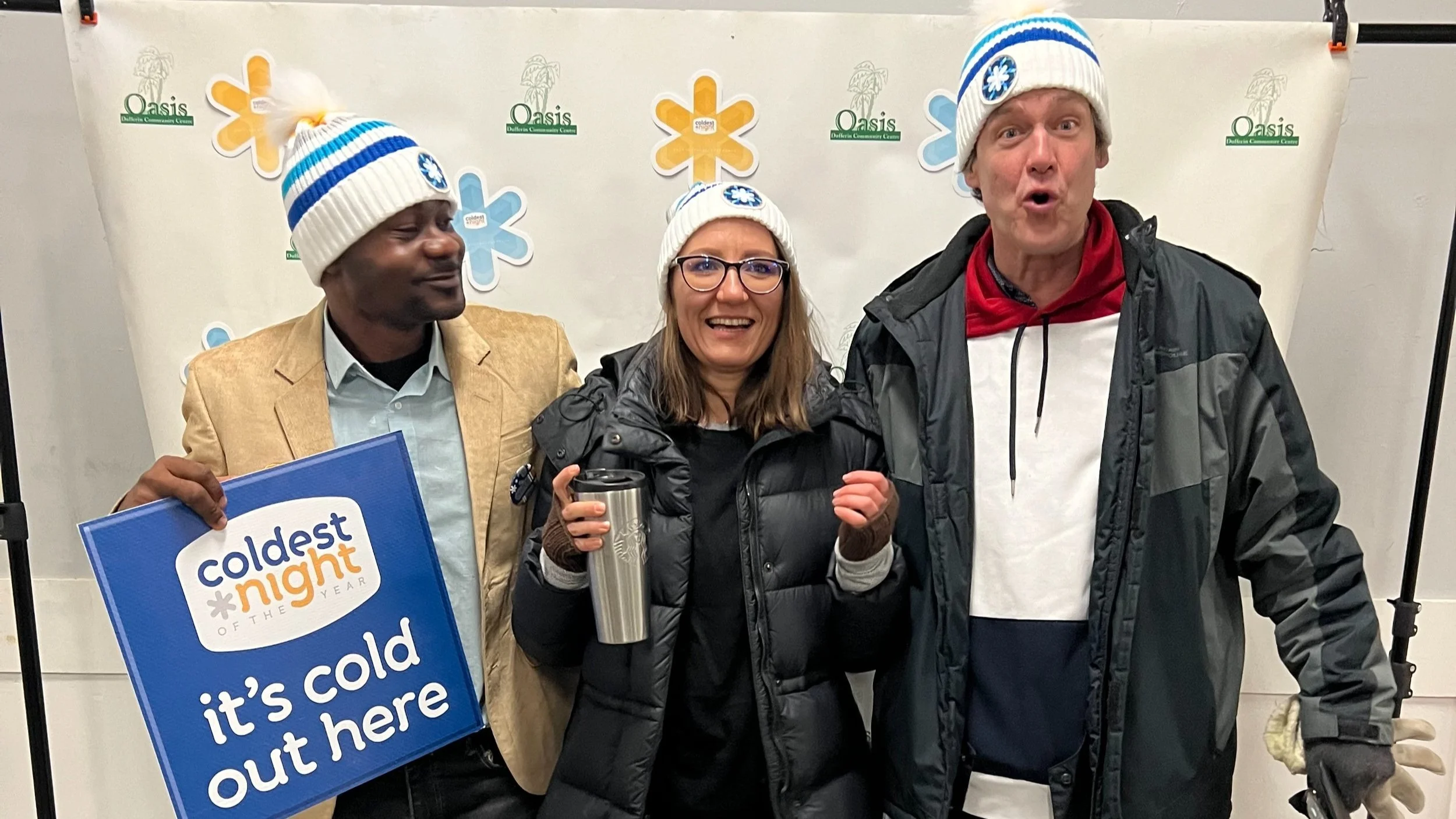 A group of Oasis Volunteers at Coldest Night of the Year event