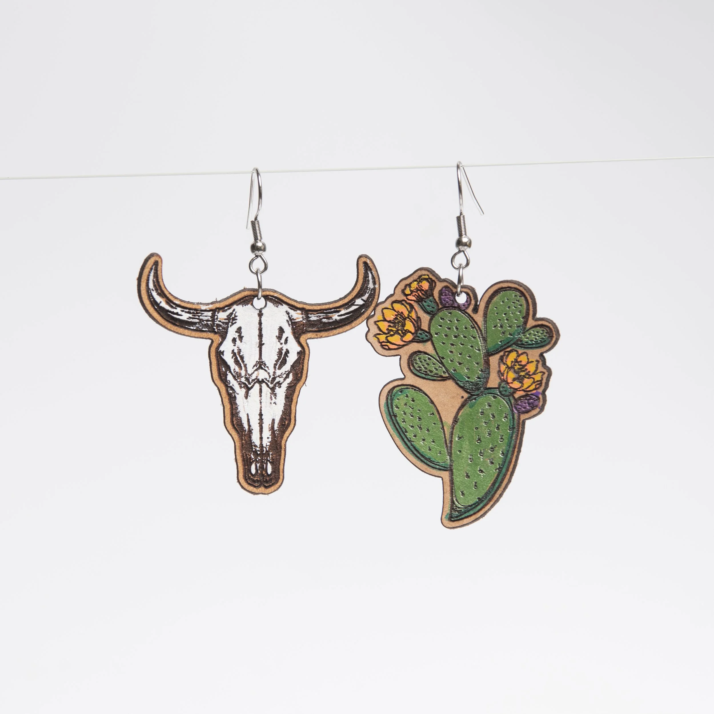 Skull and Prickly Pear Cactus