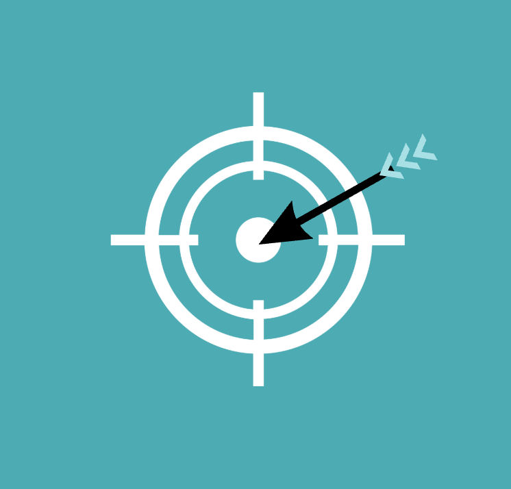 Target with an arrow in the center