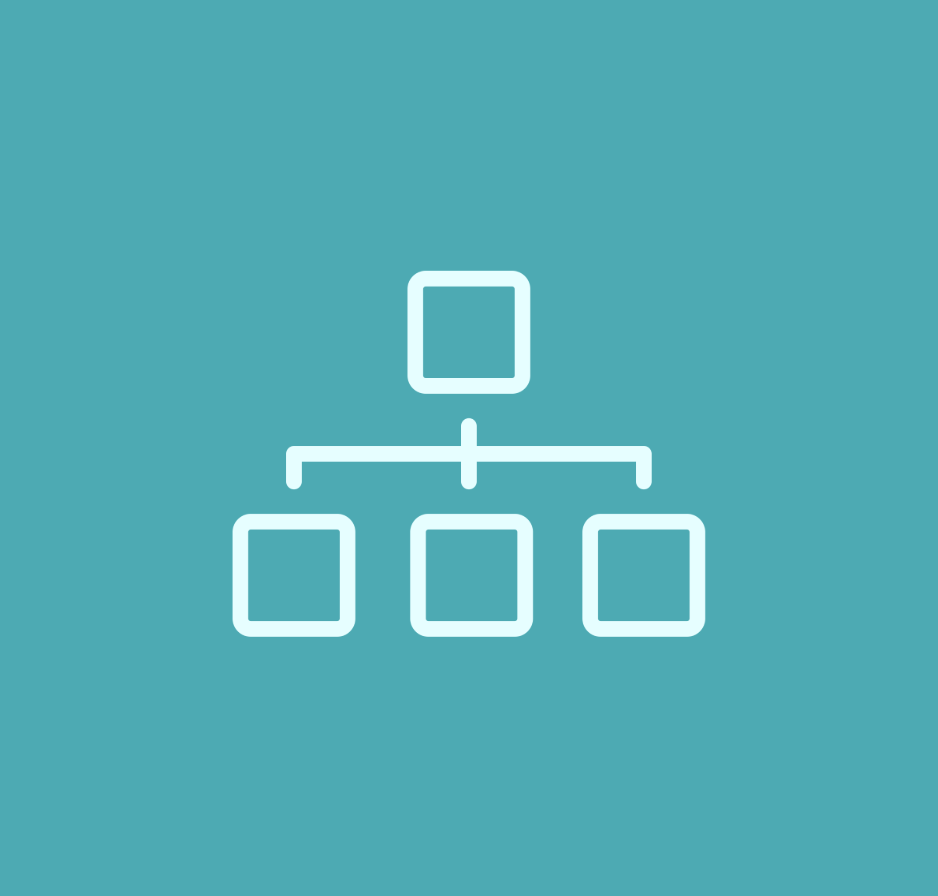 graphic of a structure and website map