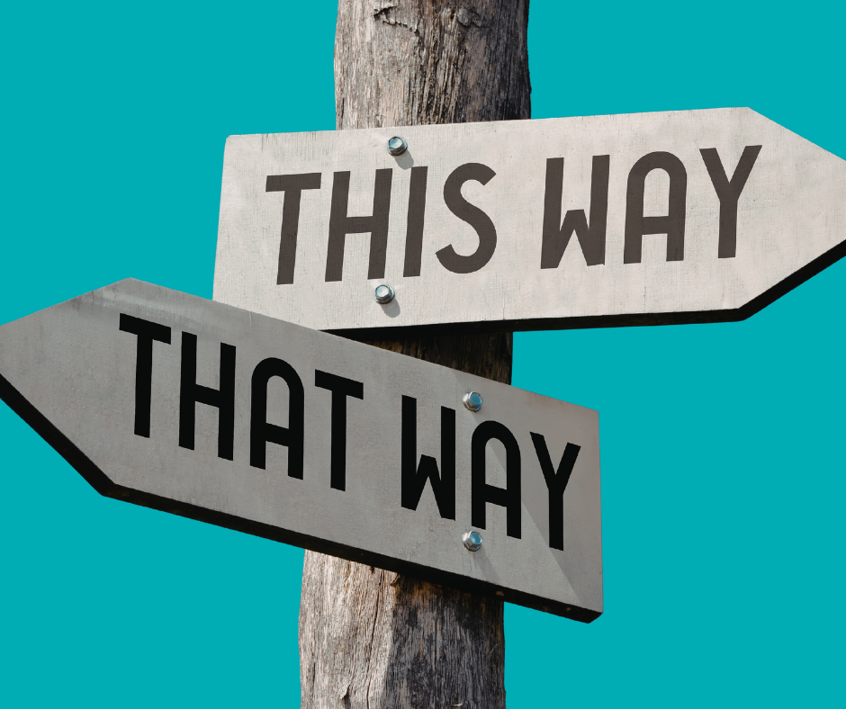 directional signposts suggesting that blogs help direct consumers to your site