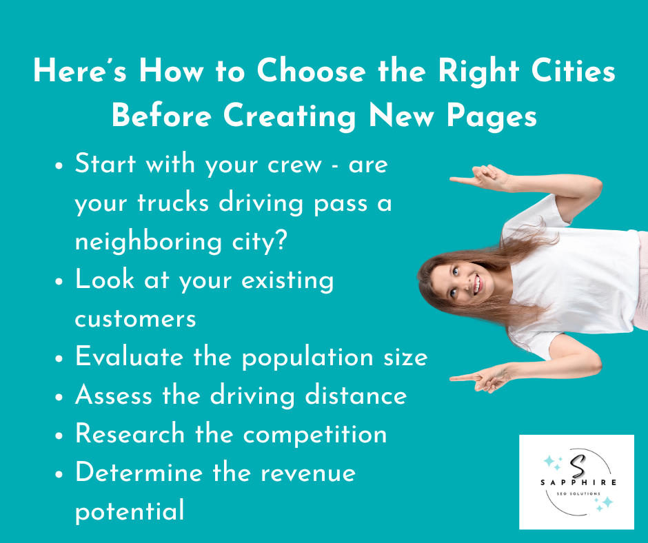 choose the right city by starting with your crew, looking at existing customers, evaluating population size, and much more