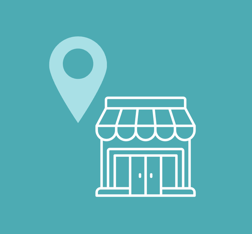 Small business and map marker