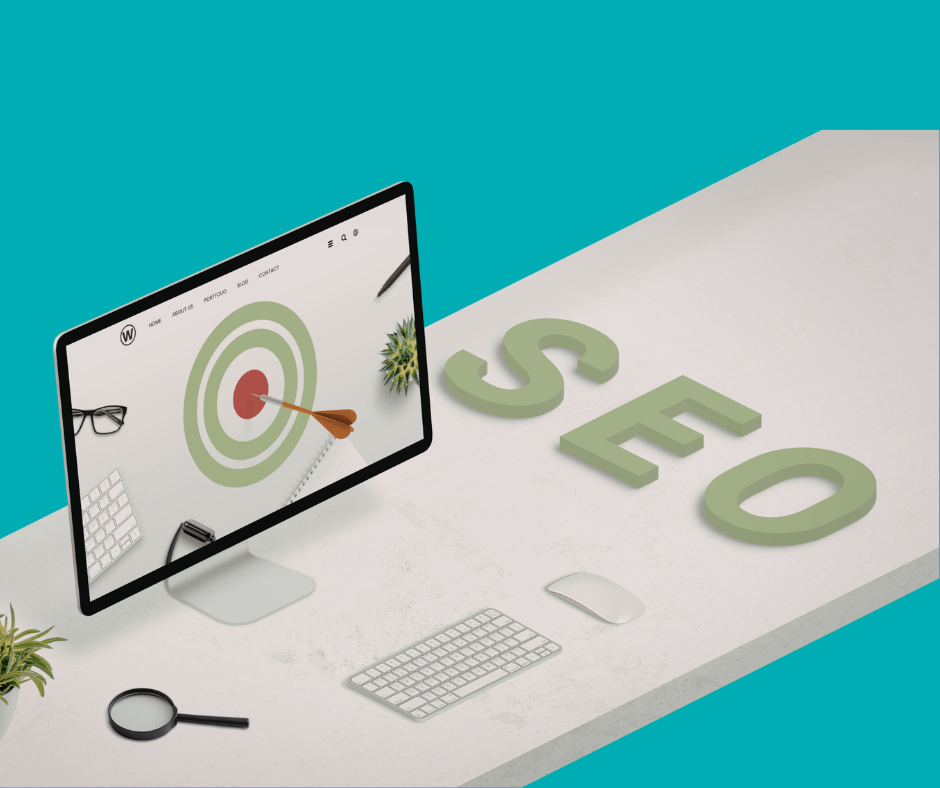 a laptop with website showing the right targets signifying on-page SEO